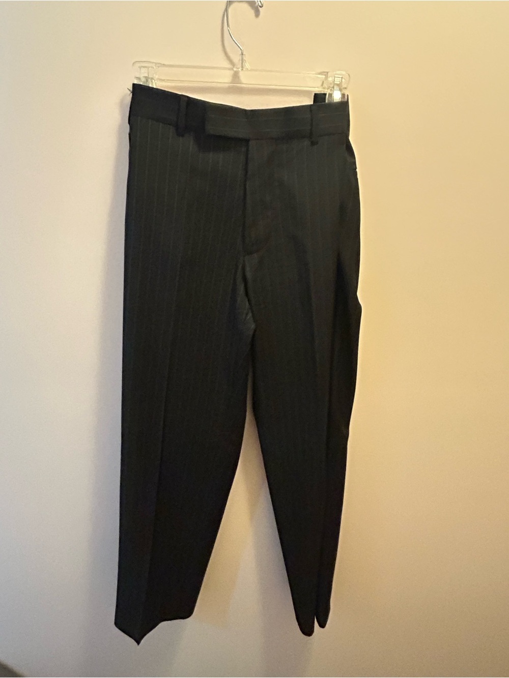 Hugo Boss Mens Black Pinstripe Dress Pants
